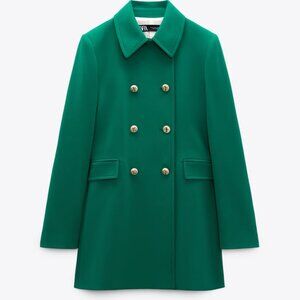 ZARA DOUBLE BREASTED LONG BLAZER